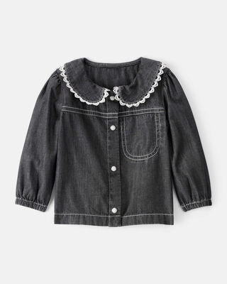 OshKosh B'gosh. Baby Girl Western Denim Long-Sleeve Top - Black