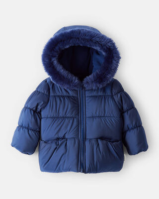 Carter's. Baby Girl Hooded Puffer Jacket - Navy